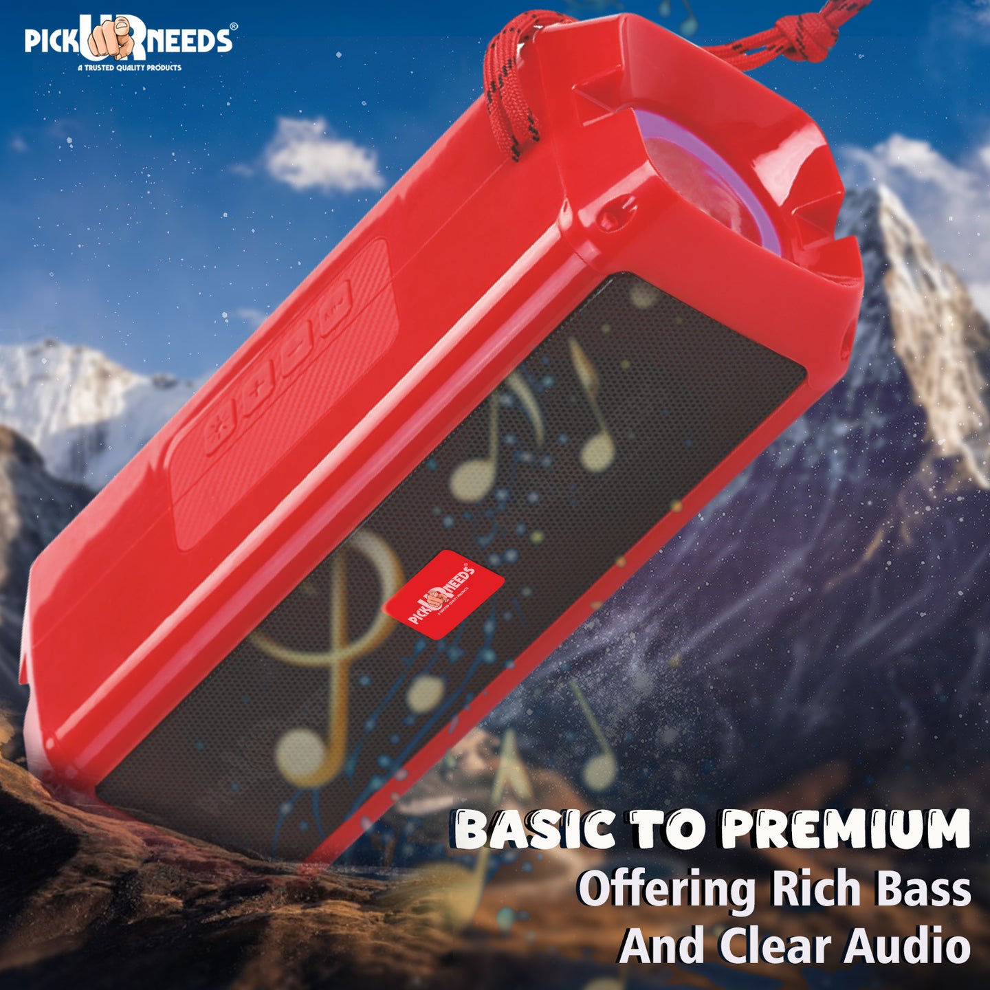 Pick Ur Needs Mini Wireless Soundbar System With RGB Disco Light TF Card / USB / Radio Support 10 W Bluetooth Speaker  (White, 5.0 Channel)